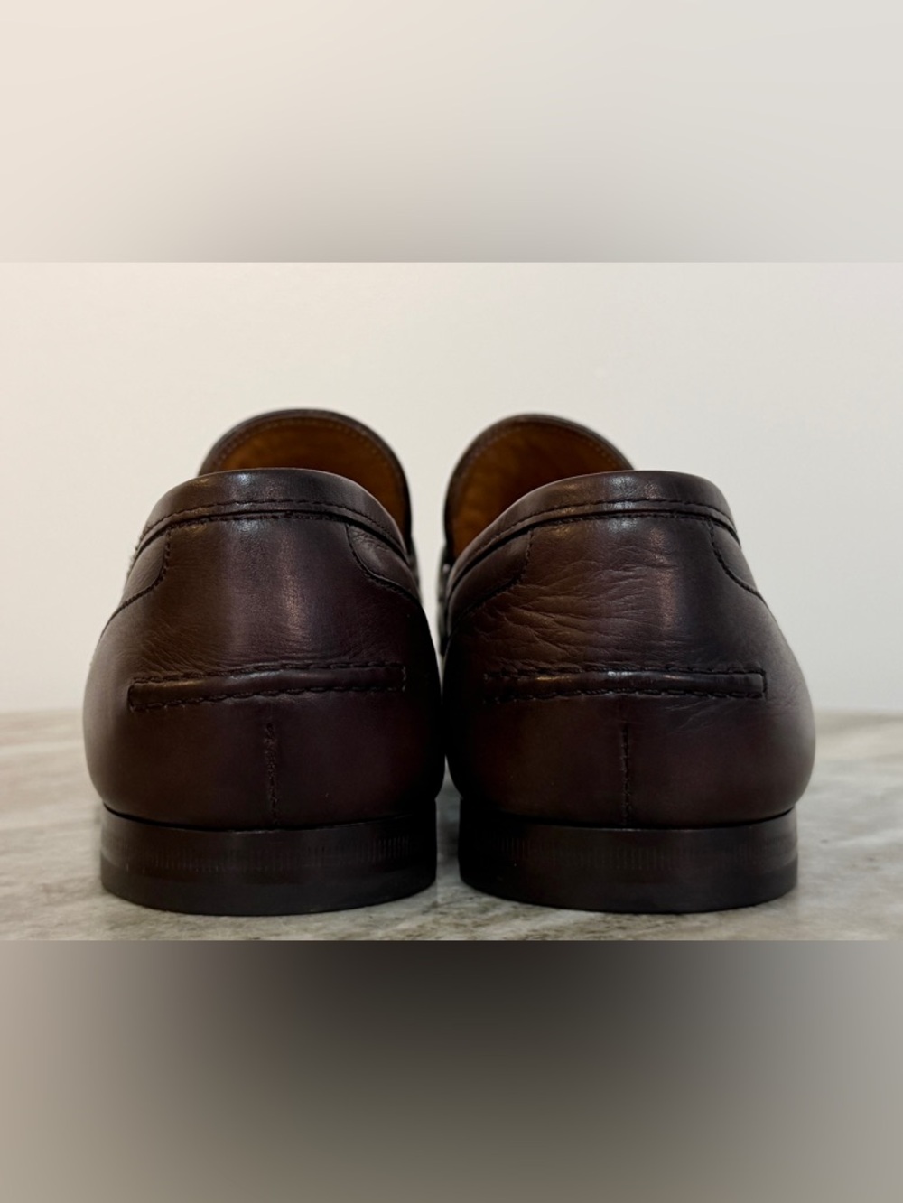 GUCCI JORDAAN Horsebit Leather Loafer Brown  7 / 7.5 US $1100 1953 - Picture 5 of 10